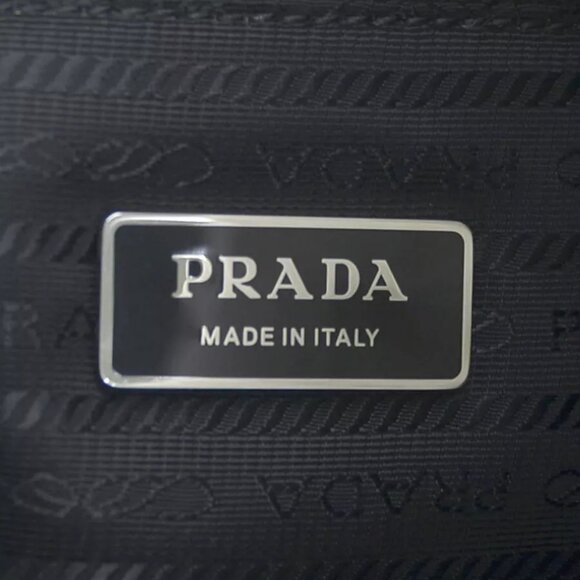 Auth PRADA TERRY Handbag Tote Bag White Pile/Silvertone - Picture 4 of 14